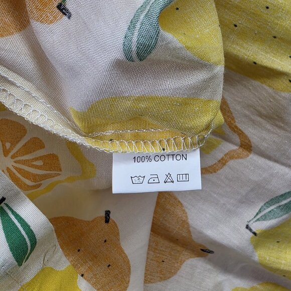 La Soul Dress Womens Large Lemon Print Belted Sleeveless Pockets Summer Casual - Picture 15 of 16